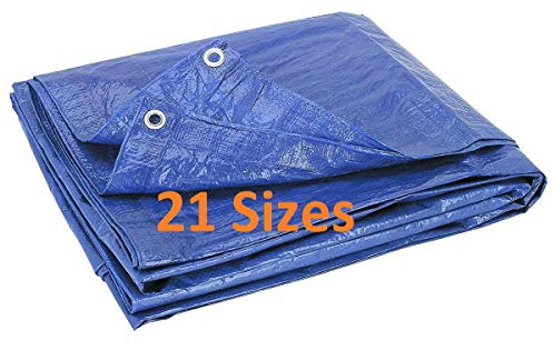 Tarpaulin Waterproof Heavy Duty - Universal Blue/Green tarp Sheet - Premium Quality Cover Tarpaulin Furniture Cover Camping Sheet (10m x 12m)