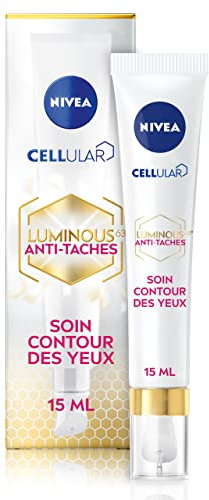 NIVEA Luminous 630 - Soin Contour Des Yeux - Anti-Cernes & Poches - Eclat De La Peau - Yeux Reposés, Lumineux & Visiblement Plus Jeunes - Acide Hyaluronique & Caféine - Tous Types de Peaux - 15 ml