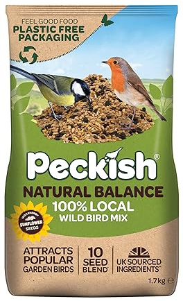 1.7kg Natural Balance Wild Bird Seed Mix - 10 Seed Blend with Sunflower Seeds, 100% Natural Bird Food