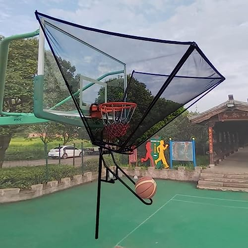 Basketball-Shot-Returner, hängender Basketball-Return-Aufsatz, hängendes, einfach zusammenklappbares Basketball-Rebounder-Gerät, für Basketball-Tor-Freiwurf-Übungen