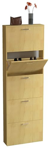 VCM Wooden shelf Tipper shoe rack Shoe cabinet Shoe tipper 5 Sulos XL Wooden shelf Tipper shoe rack Shoe cabinet Shoe tipper 5 Sulos XL Honey oak