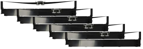 vhbw 5x Farbband Schriftband kompatibel mit OKI Microline ML-5621 | ML-5721, ML-5761, ML-5791 Nadeldrucker, Bondrucker - Schwarz