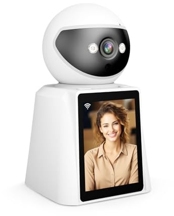 SRIHOME PTZ Überwachungskamera, Mit 2,8-Zoll-Display, 1440P FHD, Humanoid-Erkennung, Nachtsicht-Vollfarbigkeit, Zwei-Wege-Video- und Sprachanrufe, Fernüberwachung, Innenbedienung