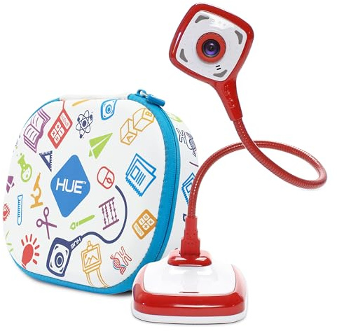 HUE HD Pro Flexible USB Video and Document Camera/Visualiser (Red) (with White Carry Case)
