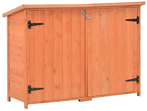 Mengtu Capanno per Attrezzi in Legno 120x50x91cm, Capanno da Giardino Casetta Attrezzi Giardino Casetta da Giardino, Ripostiglio da Esterno Mobili Decor Camera