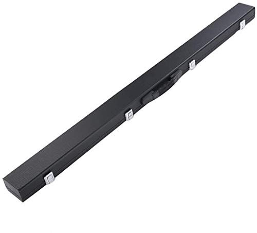 ULDHXAVW Pool-Koffer, 3/4 Snooker-Box Amen Black Eight Black rechtwinklige Pu-Leder-Billardbox