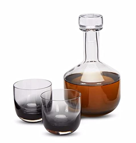 QTANZIQI Set di 2 Bicchieri da Whisky in Cristallo Vecchio Stile, Unici in Vetro Bourbon per liquore Vecchio Stile, Vodka, Bourbon, Cocktail, Scotch, Tumbler Bar, Set di Bicchieri Regalo per Il