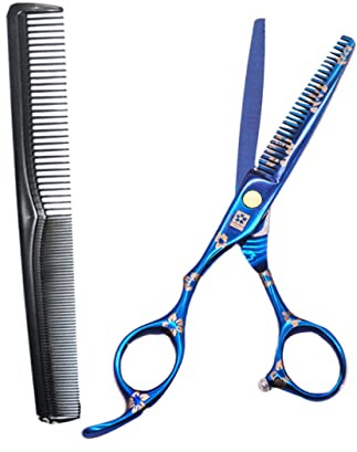 PLAFOPE Recortador De Cabello Profesional Tijeras De Peluquería Con Peine Tijeras De Colores Cortador De Pelo Inoxidable