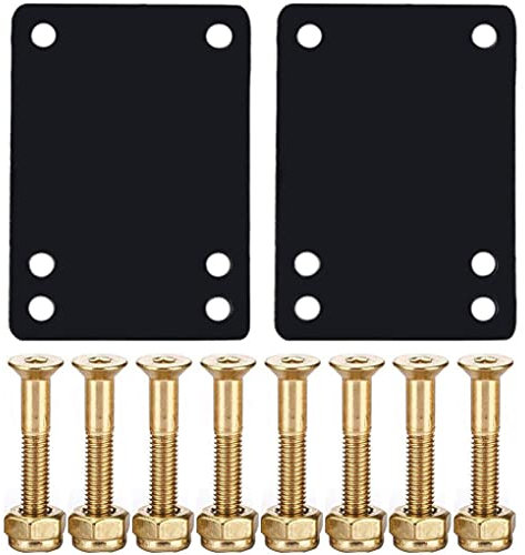Skateboard Riser Pads Skateboard Riser Pad Schrauben Set Longboard Riser Pads Montage Ersatz Hardware Schrauben für Longboards Roller Cruisers Glod Glod