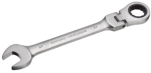 LOYKZCT Juego de llaves, llave inglesa 1 pieza Llave de trinquete de cabeza flexible de 27 mm Llaves de anillo de extremo abierto Herramienta Llave de mango de trinquete