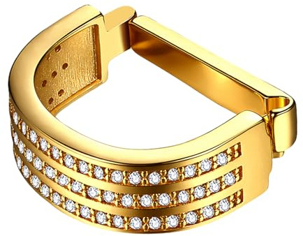 Flongo Business Krawattenklammer Gold für Herren: Metall Krawattennadel mit Clip-Verschluss, Elegante Krawattenspange für, Hochzeit, Anzug Accessoire, Geschenk für Männer