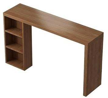 Bartabeller Barbord i furu med förvaring flera lager, vardagsrumsavdelare, högt pubbord Bar Bordets Högbord(120 * 40 * 105CM)