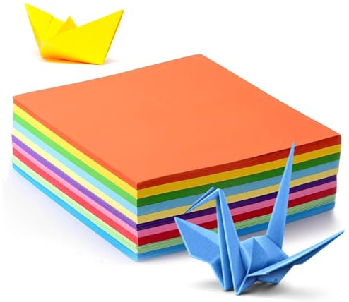 100 Sheets Colored A4 Origami Paper, 29.7 X 21cm Double-Sided Craft Paper for Origami, School Projects, and DIY Folding Crafts, 70gsm