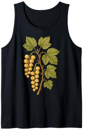 Ilustración de racimo botánico de Grosella Blanca Camiseta sin Mangas