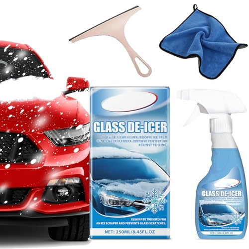 NNBWLMAEE Spray dégivreur pour pare-brise de voiture - Action rapide - Pour vitres ou rétroviseurs