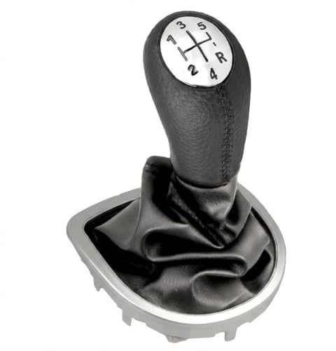 Voltrique Pomo Palanca de Cambios 5 Velocidades Cuero Premium Reemplazo Directo para Renault Clio 3 Megane Twingo Scenic Kangoo Laguna Modus Compatible con 8200379961