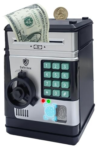 Hucha Electrónica, Operación Apta Para Niños, 19x13.5x13cm, Banco Seguro Para Niños, Juguete De Administración De Dinero, Interactivo, Para , Niñas, Hogar, Sala De Estar, Dormitorio, Estudio, Aul