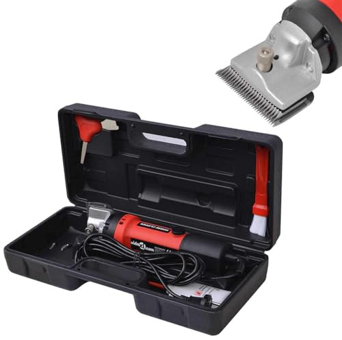 Tondeuse à cheval électrique professionnelle 350 W avec câble de 5 m, moteur puissant, mallette de transport et accessoires inclus