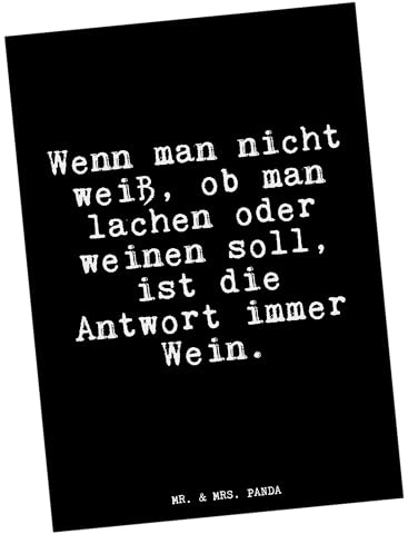 Mr. & Mrs. Panda Einladungskarte Wenn man nicht weiß,... - Geschenk, Liebeskummer, Sprüche, Einladung Geburtstag, Postkarte, Karte, Freundin, schlechte Laune, Trauer, weinen, Freund, Geburtstagskarten