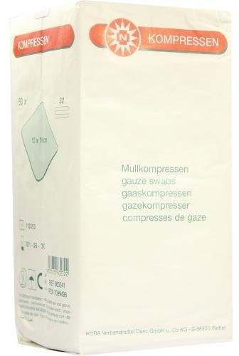MULLKOMPRESSEN 10x10 cm unsteril 32fach 50 St