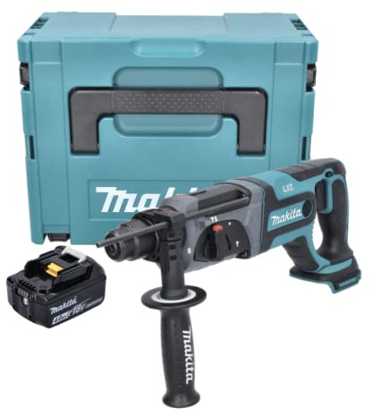 Makita DHR 241 M1J Akku Bohrhammer 18 V 2,0 J SDS plus + 1x Akku 4,0 Ah + Makpac - ohne Ladegerät