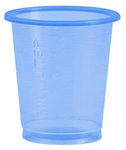 Med-Comfort 360 Schnapsbecher Schnapsgläser aus Plastik Pinnchen Kunststoff Shots Medikamentenbecher 2cl - 3cl Einweg Medi Becher blau