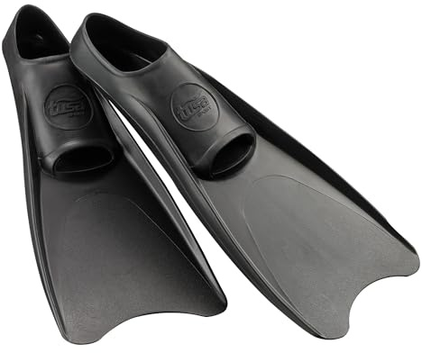 TUSA Sport Full Foot Rubber Snorkeling Fin, Large (9-11), Black