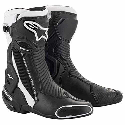Alpinestars Herren Smx Plus V2 Boots Black/White/Fluo RedMotorcycle Clothing