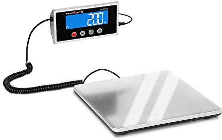 Steinberg Systems Industrielle Paketwaage Portopaket Digitale Versandwaage Mobile LCD-Display Wiegen 200kg SBS-PF-200 (Genauigkeit 100g, Wiegebereich 500g-20kg, g/kg/oz/lb, Anzahl, Tara, Einheit)