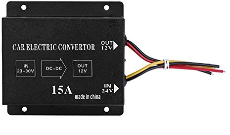 Aramox DC 24V a 12V Power Inverter Converter Car Truck Riduttore di tensione elettrica Trasformatore step-down (da 24V a 12V/15A/180W)