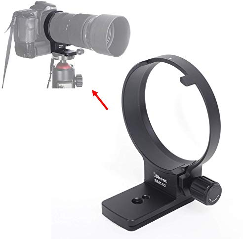Bague de montage pour trépied, douille de collier d'objectif iShoot compatible avec Sigma 100-400 mm f/5-6.3 DG OS HSM objectif contemporain (monture EF/F), plaque de dégagement rapide intégrée pour
