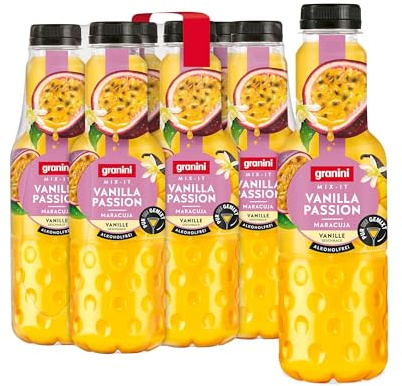 granini MIX-IT Vanilla Passion (6 x 0,75L), Maracuja Mango Vanille Fruchtsaftgetränk, Mocktail, Party-Drink, vegan, laktosefrei, mit Pfand