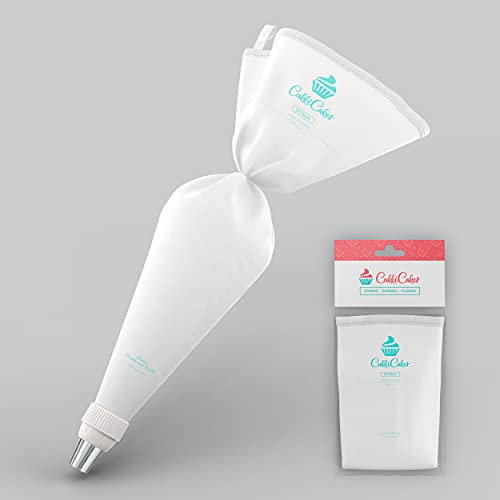 CukkiCakes Manga Pastelera Reutilizable Profesional (30cm) para Decoración de Cupcakes o Tartas, y Elaboración de Croquetas y Churros - Extra Resistente, Flexible y Ligera