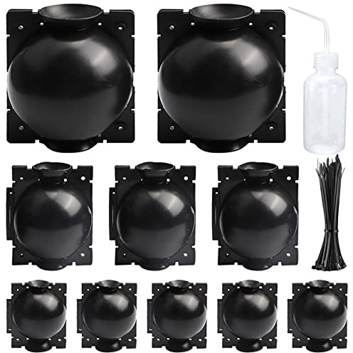 XSHAO® 10 Pièces Boule de Marcottage, Boule Marcottage Aerien avec 50 Attaches Fil Nylon et Bouteille D'arrosage de 250 ML, Outil de Greffage de Boule D'enracinement pour Plantes et Fleurs