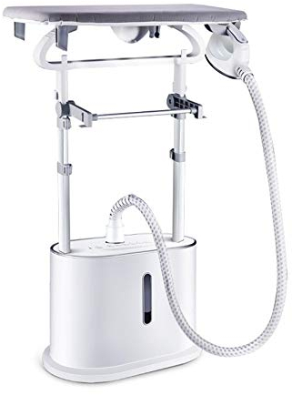 Piroscafo per Indumenti Verticale Professionale a Doppia Asta Estensibile con Serbatoio dell'Acqua da 70 Once ASSE da Stiro Incorporato e Gancio per Indumenti Famiglia 1800 W Piccolo Ferro da Stiro
