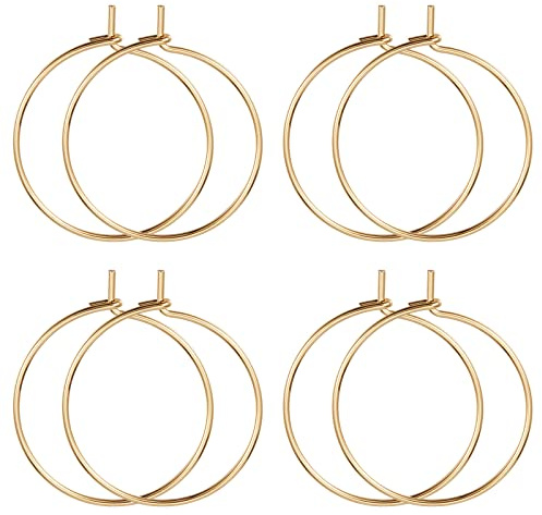 Beebeecraft 1 Box 100 Stück WeinglasCharmRinge 20 mm Offener EdelstahlOhrring Perlenring Für Geburtstagsfeier Gastgeschenke Familientreffen Weinverkostung Dekorationen