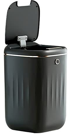 ISTOVO Poubelle intelligente Automatique étanche Électrique Grande Capacité Déchets Cuisine Salle de Bain Toilettes Capteur Automatique Noir
