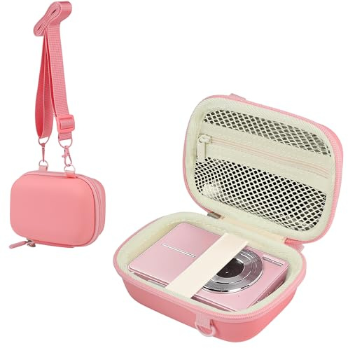Leayjeen Funda Protectora para Cámara Digital Compatible con Kodak Pixpro FZ55, FZ45, HICSHON,EJXHKNF, Incluye Correa y Asa, Solo Funda, Rosa