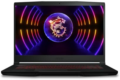 MSI Thin GF63 15 Inch FHD Gaming Laptop - (Intel Core i5-12450H, Nvidia GeForce RTX 4050, 16GB RAM, 512GB SSD, Windows 11 Home Plus) - Black