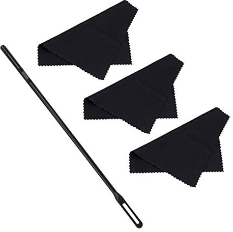 Toyvian Kit di Pulizia Multifunzione per Flauto e Sassofono Panno in Plastico e Bastone Riutilizzabile per Manutenzione e Pulizia Efficiente di Strumenti Musicali