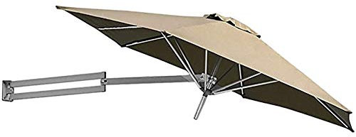 SPAboy Ombrellone da Giardino per Esterni da 220 cm, Ombrellone Inclinabile a Parete per Cortile, Spiaggia, Bar