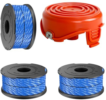 Strängtrimmer spole lina för Black och Decker A6441 med A6442-XJ-lock, kompatibel med GL315, GL337, GL350, GL650, GL651, GL652, GL653, GL655, GL656, GL660, GL670, GL680, GL530, GL680, GL530, GL530,