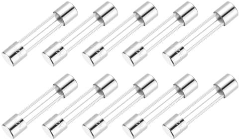 QUARKZMAN 7A Glassicherung 6x30mm, 10 Stück Feinsicherungen Träge Auslösecharakteristik 250V Sicherung für Haushaltsgeräte