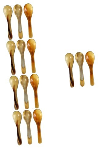 OKUMEYR 15pcs Chic Dessert Spoons Vintage Style Portable Cake Spoons Wear-Resistant Easy to Clean for Tea Parties