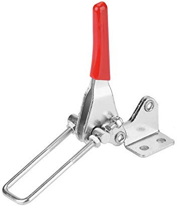 Schnellspanner mit Schnellverschluss, 300 Lbs Haltekapazität für Bleche oder Leiterplatten mit Vertikaler Kniehebelklemme, Rote Horizontale Klemme (GH-40324)