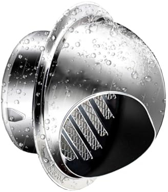 2.8-8in Air Vent Covers Round Stainless Steel Soffit Vents Adjustable Louvered Air Vent Half Spherical Type Wall Vent Cover for Kitchen Bathroom Garage(3.6in/90mm)