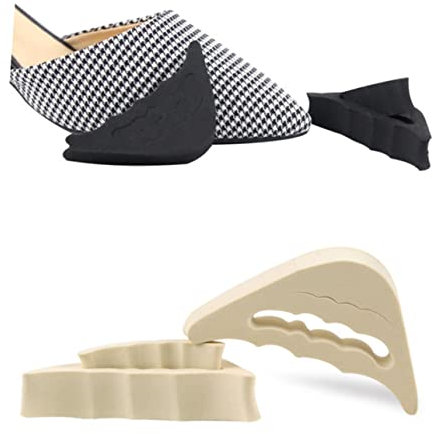 GARVALON 4paare Verstellbare Vorfuß-einlegesohlen Aus Strapazierfähigem Material Elastische Halbschaft-pads in Schwarz Und Atmungsaktiv Schmerzlindernd Passend Für Hohe Schuhe Und Damenfußg