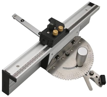 CJNQQJWS Argent, jauge à Onglet pour scie à Table, jauge à Onglet de précision en Alliage d'aluminium avec Guide à Onglet, règle d'assemblage de scie à Onglet pour Outils de Travail du Bois