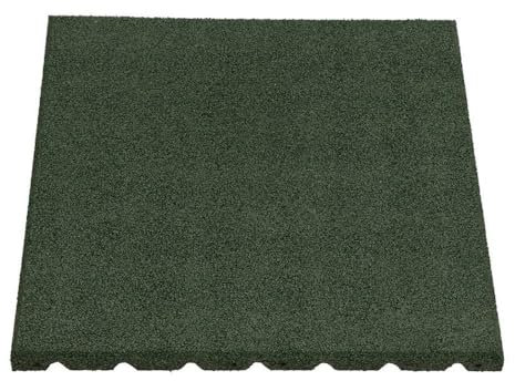 50 x 50 cm Gummi Fallschutzmatte, 25 mm dick - grün