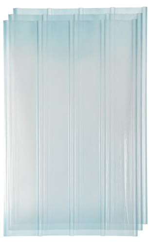 Vkechh Trapezblech Wellplatten Transparent 90 * 160cm FRP-Tageslichtplatten 2mm Wellblechplatten für Dach Profilplatten Trapez (3 Stück)